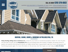 Tablet Screenshot of faheyroofing.com